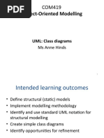 Object-Oriented Modelling: UML: Class Diagrams