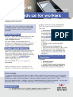 WHS Advice For Workers: Updated: 2 April 2020