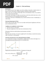 Chapter 11 - Work and Energy Revision Notes PDF