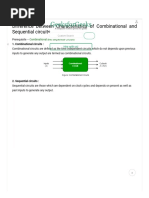 Difference Between Characteristics of Combinational and Sequential Circuits