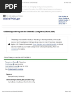 Online Support Program For Dementia Caregivers - Full Text View - ClinicalTrials - Gov