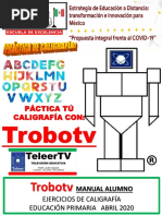 Lectomática Con Trobotv Manual Escolar Oficial Ejercicios de Caligrafia Doble Raya 2020