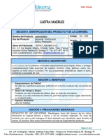 Ficha Tecnica Ilustrador de Mueble Tekno Lidesma PDF