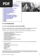 Cost Estimation: 5.1 Costs Associated With Constructed Facilities