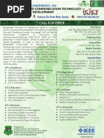 Call For Paper: 19-20 September 2020 Radisson Blu Dhaka Water Garden WWW - Icict.bup - Edu.bd