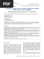 A Prospective Evaluation of Microvascular Complica