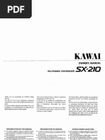 Kawai SX-210 P Owners Manual