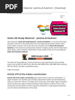 Letsstudytogether - Co-Static GK Study Material Jammu Kashmir Download in PDF