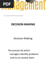 Decision Making: By: Muhammad Rizwan Qamar