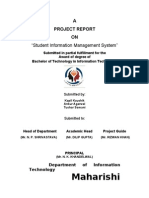 Project Report On Student Information Management System Php-Mysql