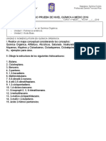 Guia de Repaso Prueba de Nivel Quimica Cuarto Medio