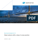 Steel Column With A Class 4 Cross-Section: Benchmark Example No. 30