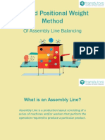 Ranked Positional Weight Method: of Assembly Line Balancing