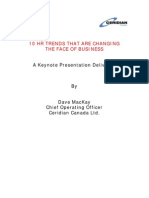 10 HR Trends That Are Changing The Face of Business: A Keynote Presentation Delivered