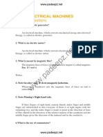 UNIT III ELECTRICAL MACHINES Important Questions