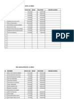 Pre-Adolescentes 12 Años: N. Nombre Fecha Nac Edad Telefono Observaciones