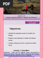 Peh 11 Lesson 14 Career Opportunities in Health and Fitness