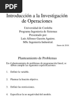 Introduccion A La Inv de Oper Prob de Los Fertilizantes y Un Caso de Minimizacion