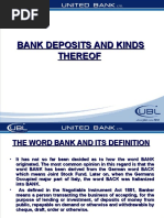 Kind of Deposit in UBL