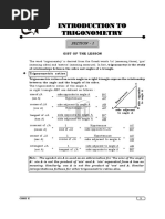 Introduction To Trigonometry: Section - I