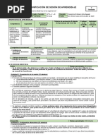 Planificación de Sesión de Aprendizaje: 1º Trimestre