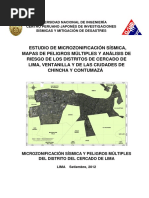 Estudio de Microzonificacion Sismica y Peligros Multiples Del Distrito Del Cercado de Lima