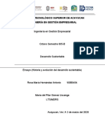 Ensayo de La Historia y Evolución Del Desarrollo Sustentable