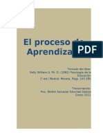 Capitulo 5 El Aprendizaje W A Kelly Psicologia de La Educacion 1