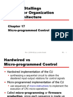 Chapter 17 (Lect 48 and Micro Programmed Control Intro.)