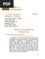 Class: BA1401 - FIN201: Topic: Economic of Venezuela