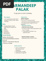 Teal Sprinkles High School Resume