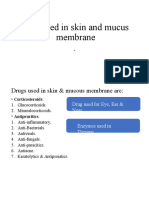 Drug Used in Skin and Mucus Membrane