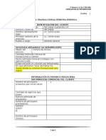 Perfil Transaccional Persona Juridica: Identificacion Del Cliente