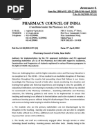 Pharmacy Council of India: Annexure-1