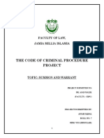 The Code of Criminal Procedure Project: Faculty of Law, Jamia Millia Islamia