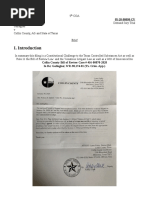 Draft Brief, Texas Constitutional Challenge To Texas Law, Gallagher v. Collin County, 05-20-00098-CV (Texas 5th Court of Appeals)