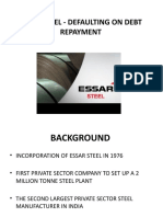 Essar Steel - Defaulting On Debt Repayment