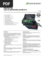 Profitest 204 Tester For DIN EN 60204 and VDE 0113: Applications