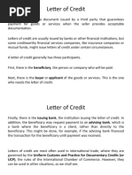 Letter of Credit