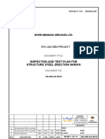 Inspection and Test Plan For Structure Steel Erection Works