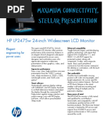 Maximum Connectivity, Stellar Presentation: HP LP2475w 24-Inch Widescreen LCD Monitor