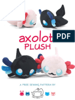 Axolotl Plush Sewing Pattern PDF