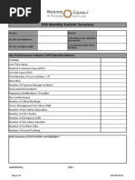 Monthly EHS Statistic Summary