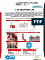 Boletin SST # 9 - Plan de Emergencias PDF