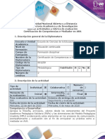 Guía de Actividades y Rúbrica de Evaluación - Certificación en Competencias E-Mediador en AVA