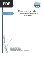 Electricity Lab: Verification of Ohm's Law in Series Circuit)