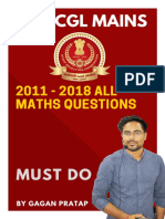 2011 To 2018 SSC CGL MAINS ALL MATHS QUESTIONS BY GAGAN SIR PDF