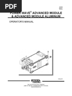 Power Wave Advanced Module & Advanced Module Aluminum: Operator'S Manual