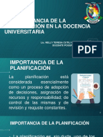 La Importancia de La Planificación en La Docencia Universitaria