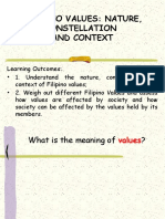 Filipino Values: Nature, Constellation and Context